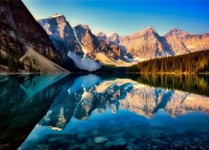 Lago moraine de Canada