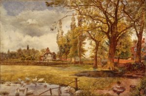 paisaje con arboles para pintar al oleo